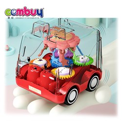 CB966937 CB966938 - Inertia baby cartoon transparent pet gear toy car for kids